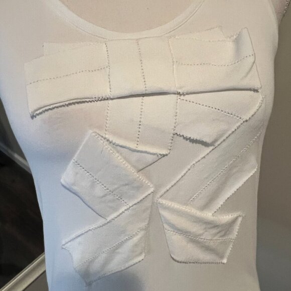 Kate Spade NY Cream Cascading Bow Tank Top, Size Small - Picture 4 of 14